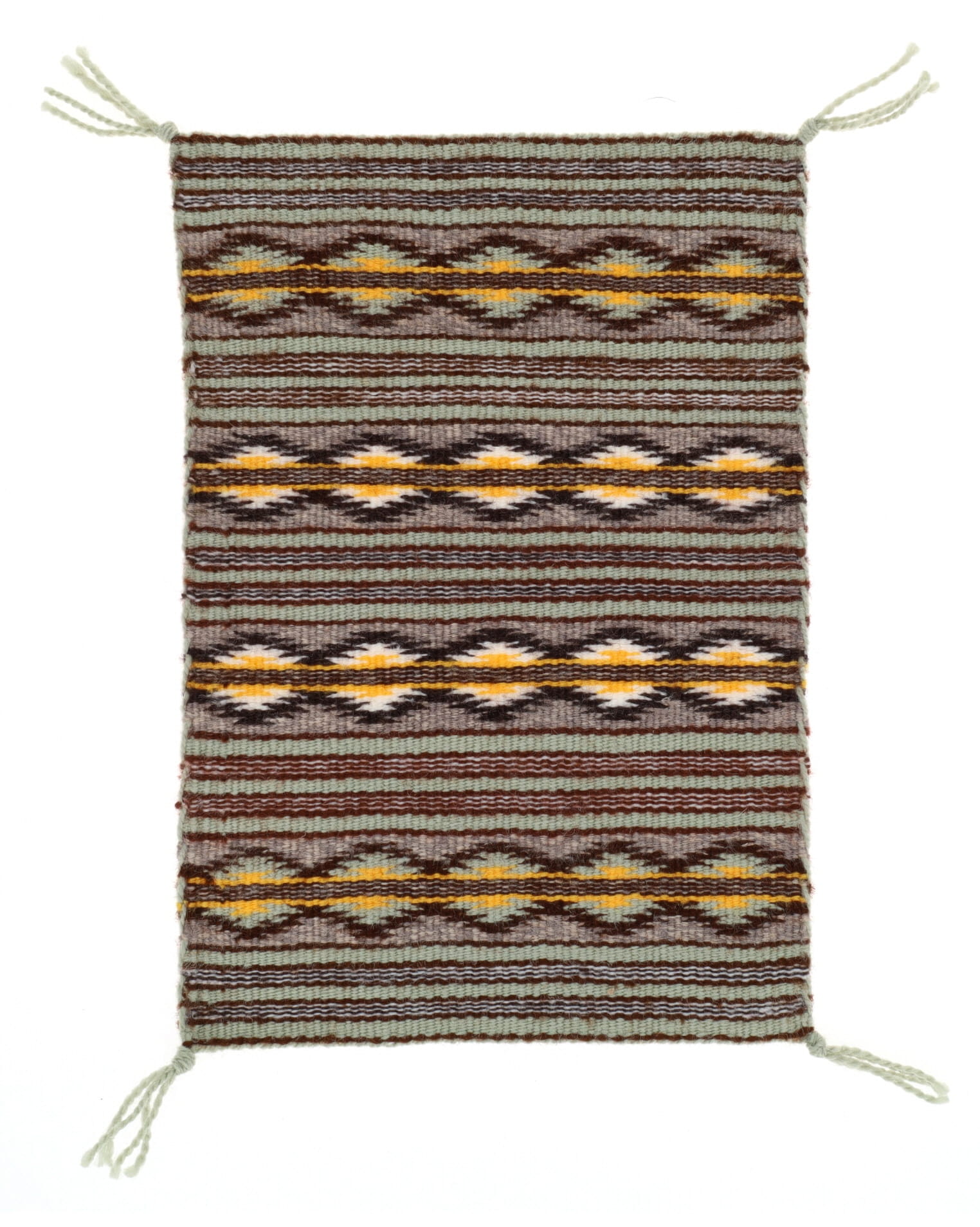 Miniature Handwoven Crystal Navajo Rug