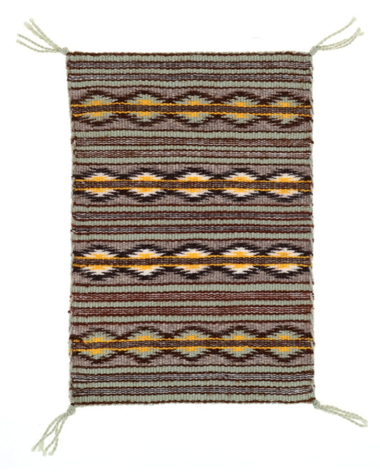 Miniature Handwoven Crystal Navajo Rug