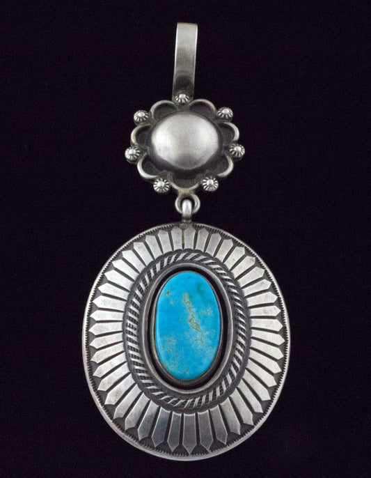 Pendentif en turquoise Kingman naturelle