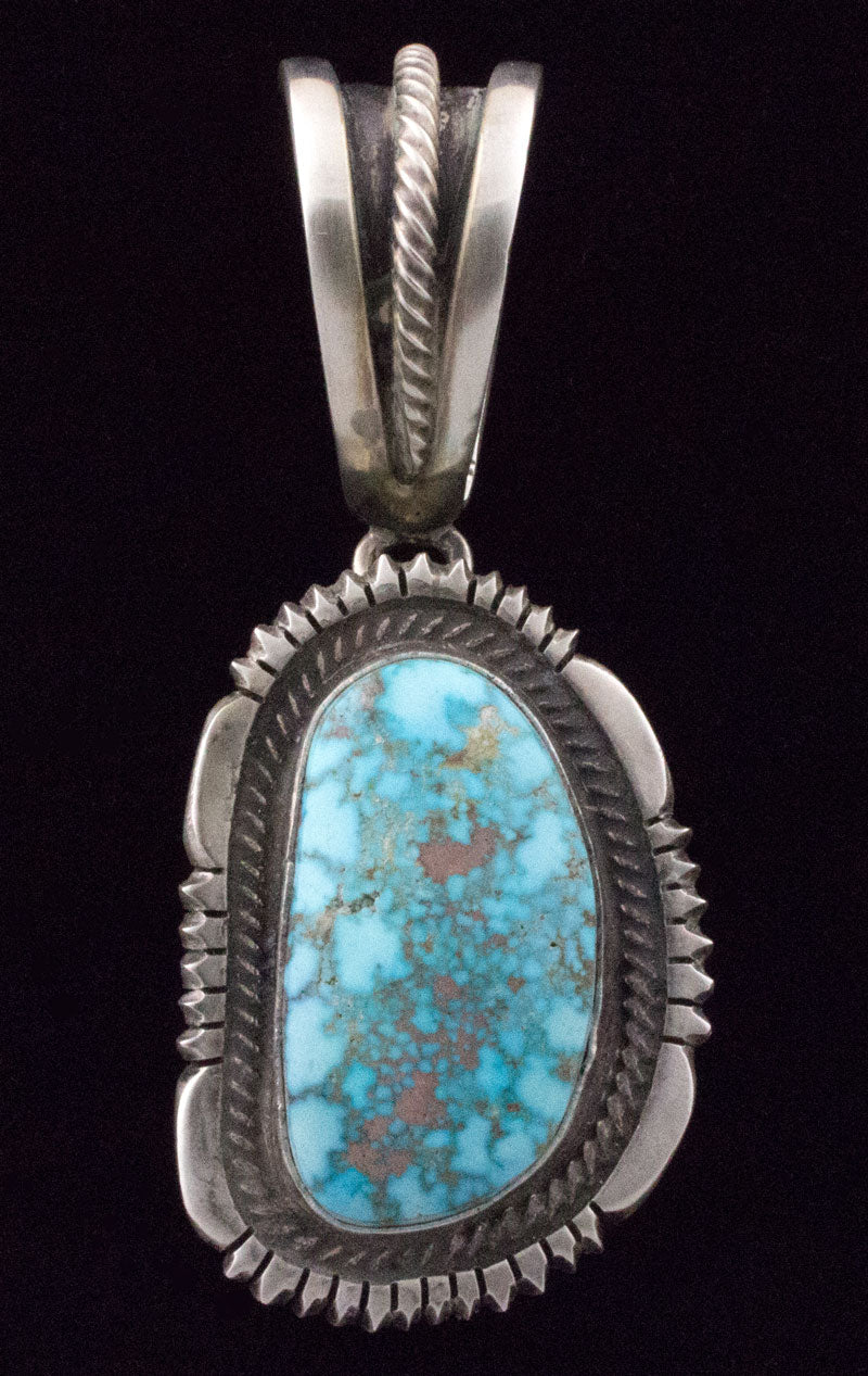 Natural Kingman Web Turquoise Pendant