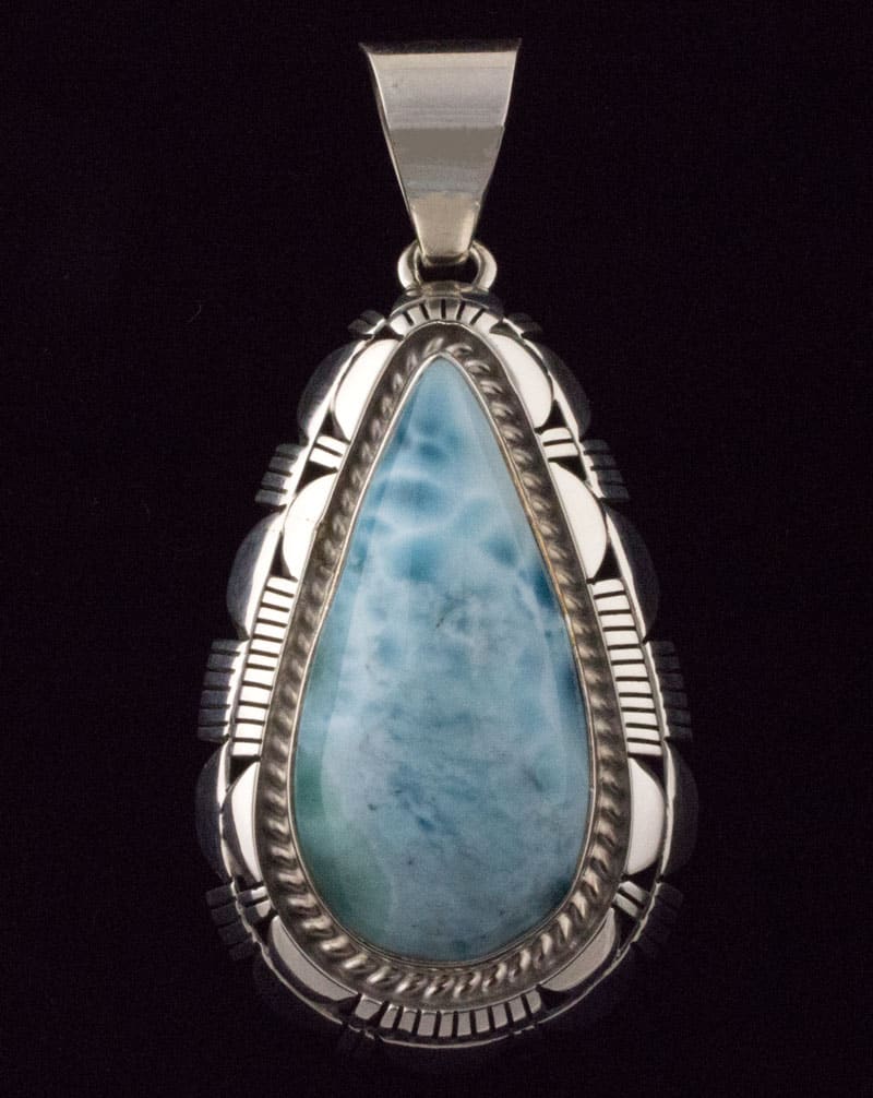 Pendentif en Larimar Naturel