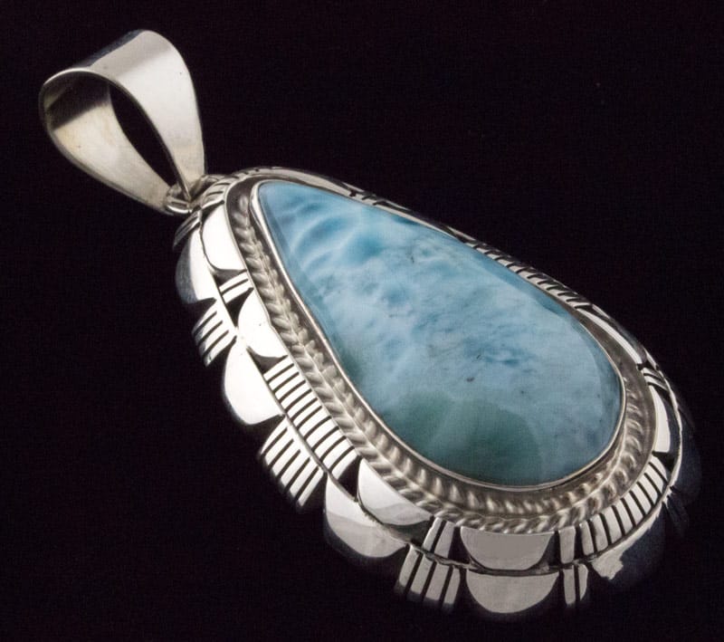 Pendentif en Larimar Naturel