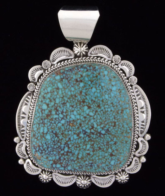 High Grade Natural Kingman Web Turquoise Pendant