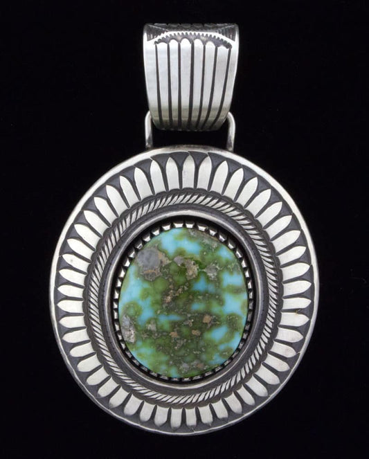 Pendentif Shadowbox en turquoise dorée du Sonoran