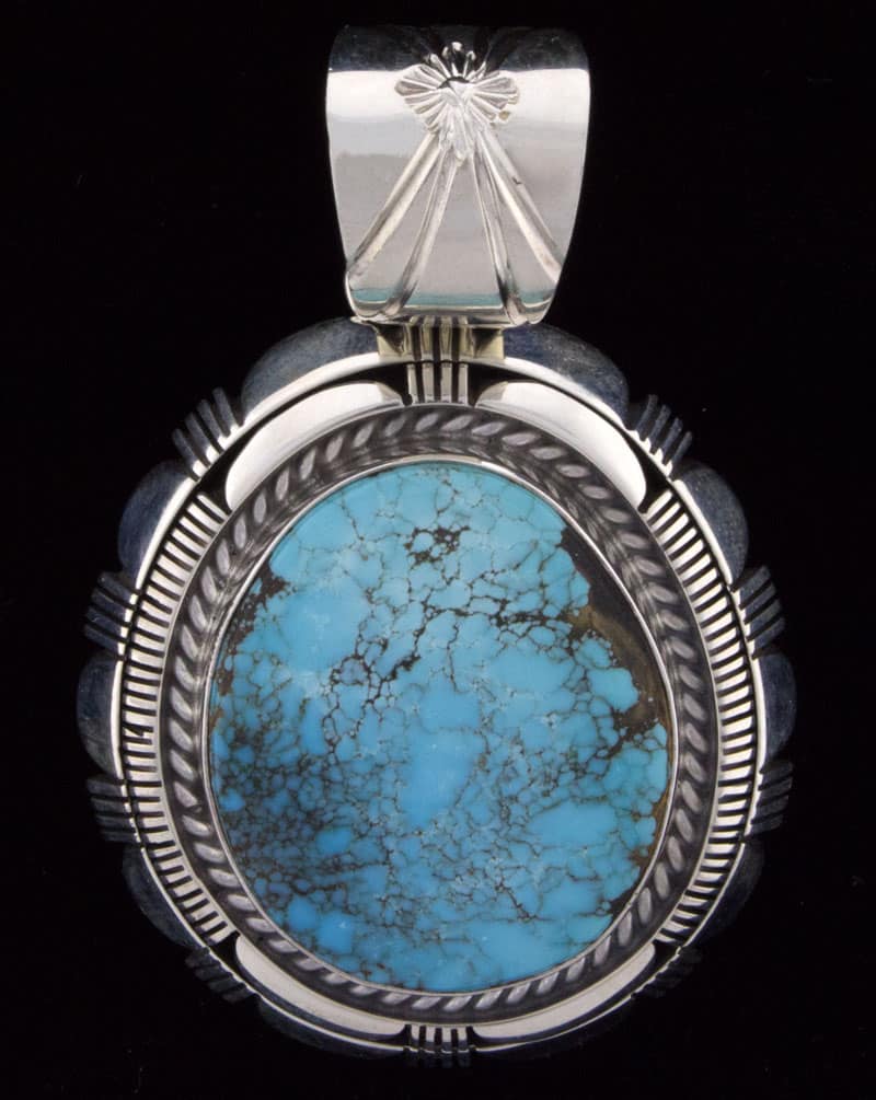 Natural Bisbee Turquoise Shadowbox Pendant