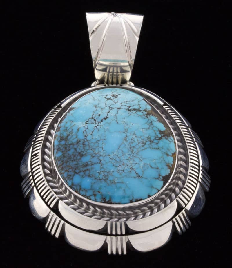 Natural Bisbee Turquoise Shadowbox Pendant