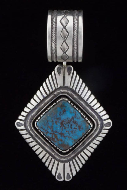 Natural Bisbee Turquoise Shadowbox Pendant