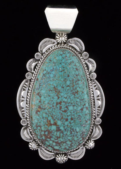 High Grade Natural Kingman Web Turquoise Pendant