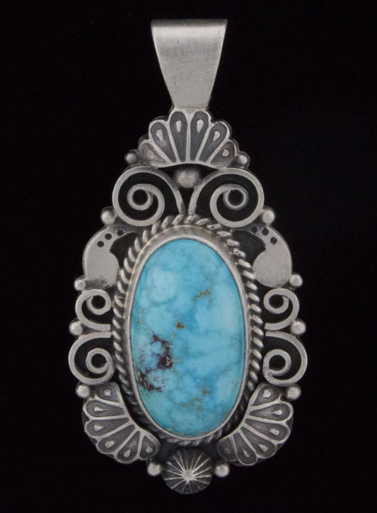 Pendentif en turquoise Web Kingman naturel