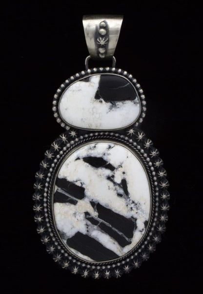 White Buffalo Double-Stacked Pendant