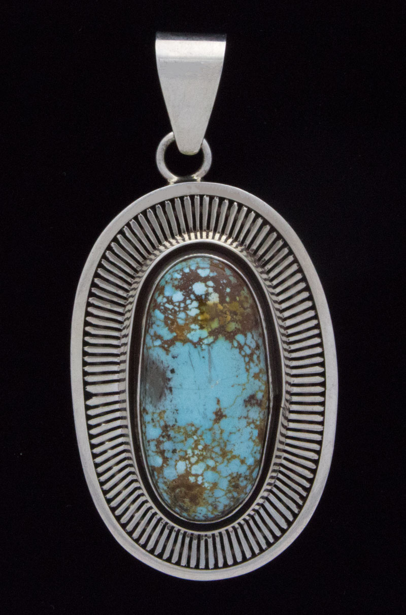 Pendentif Shadowbox en turquoise naturelle de Pilot Mountain