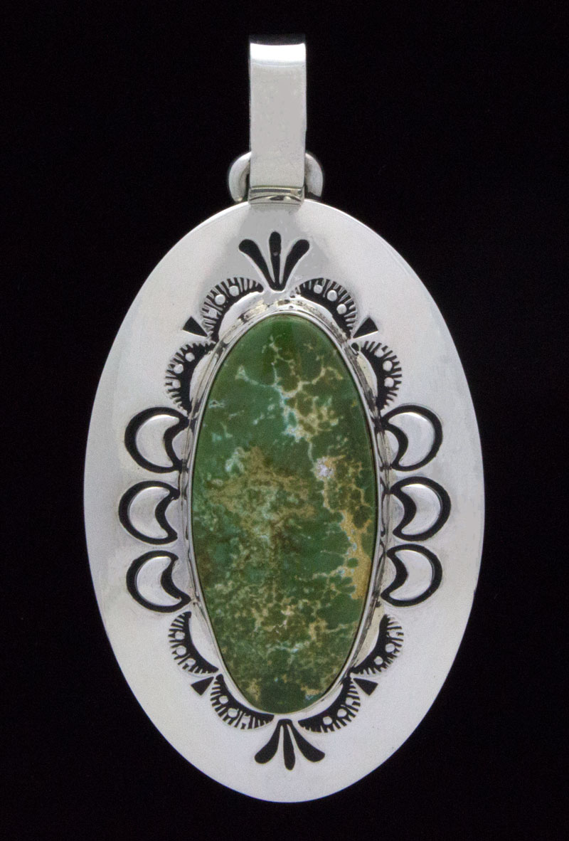 High Grade Natural Pilot Mountain Turquoise Pendant