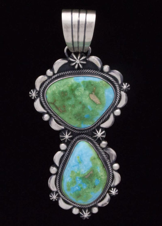 Sonoran Mountain Turquoise Double-Stacked Pendant