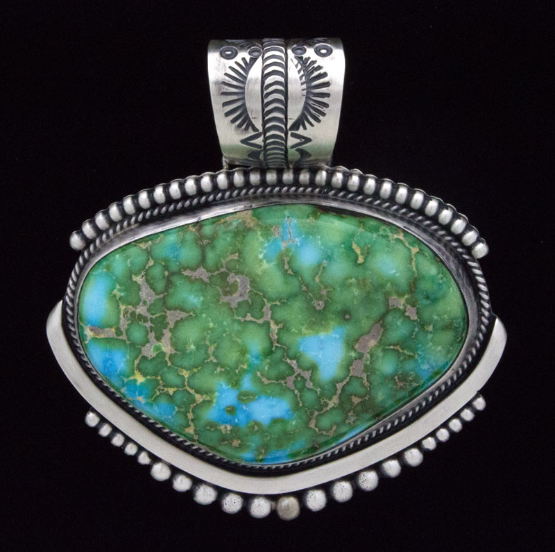 Free Form Sonoran Mountain Turquoise Pendant