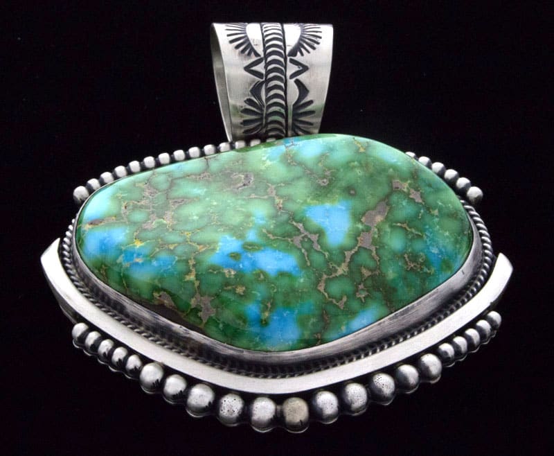 Free Form Sonoran Mountain Turquoise Pendant