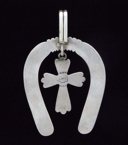 Pendentif Naja en Argent Sterling avec Pendentif Croix