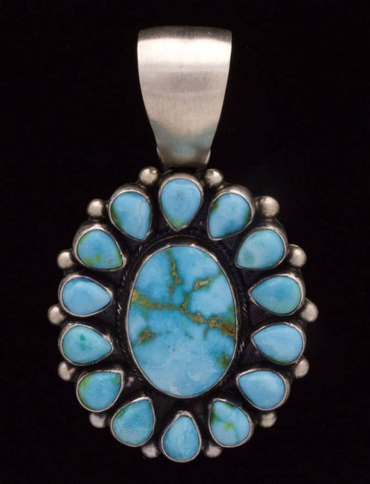 Pendentif en cluster de turquoise rose du Sonoran