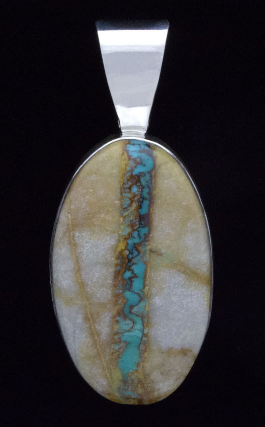 Natural Royston Boulder Turquoise Pendant