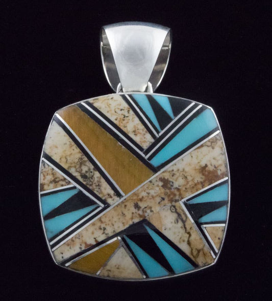 Multi-Stone Inlay Pendant