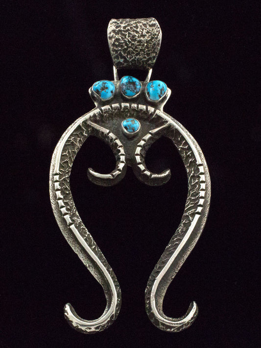 Pendentif Naja en turquoise Kingman Tufa Cast