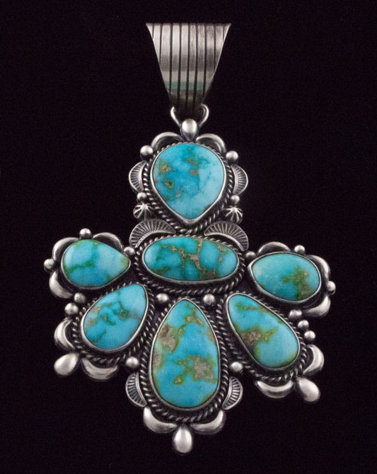 Sonoran Rose Turquoise 7-Stone Pendant