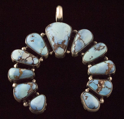 Natural Golden Hill Turquoise Naja Pendant