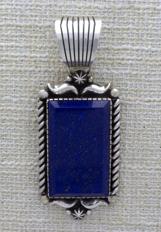 Natural Faceted Lapis Pendant