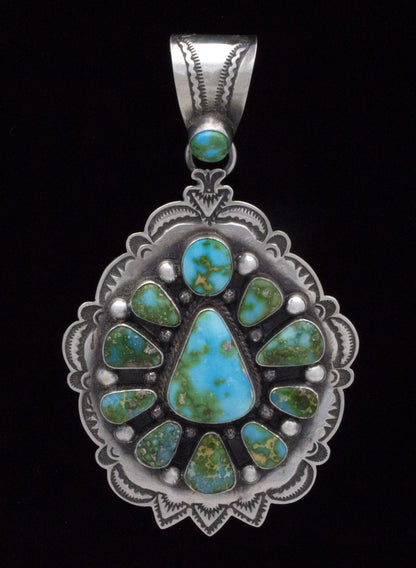 Sonoran Gold Turquoise Cluster Anhänger