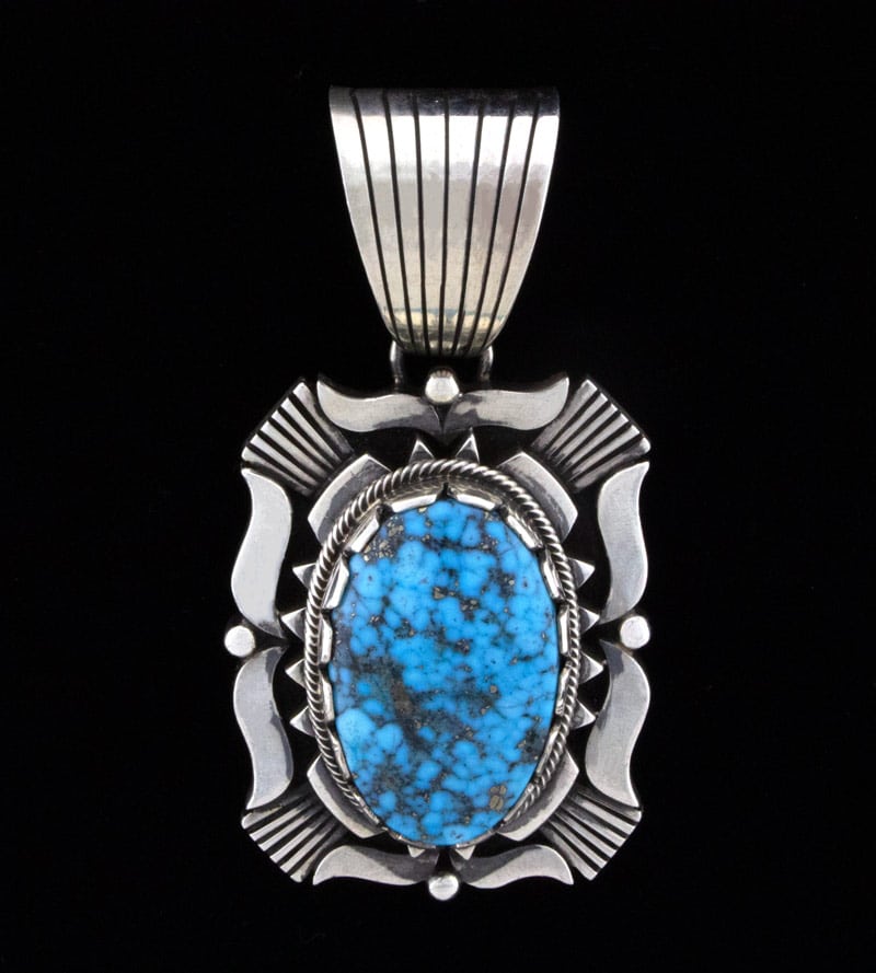 High Grade Natural Kingman Turquoise Pendant