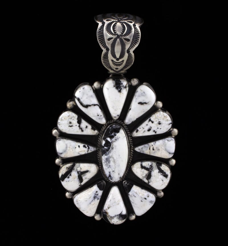 White Buffalo Cluster Pendant