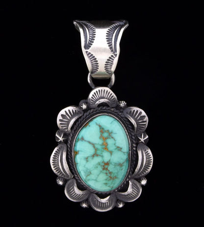 Pendentif en turquoise naturelle du Nevada