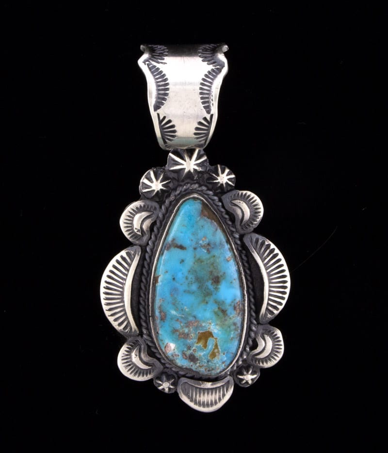 Natural Pilot Mountain Turquoise Pendant