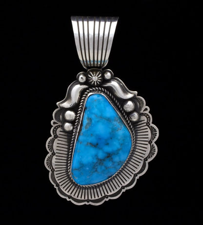 Natural Morenci Turquoise Pendant