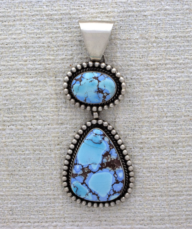 Natural Golden Hill Turquoise Double-Stacked Pendant