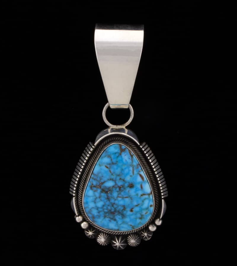 Natural Sonoran Rose Turquoise Shadowbox Pendant