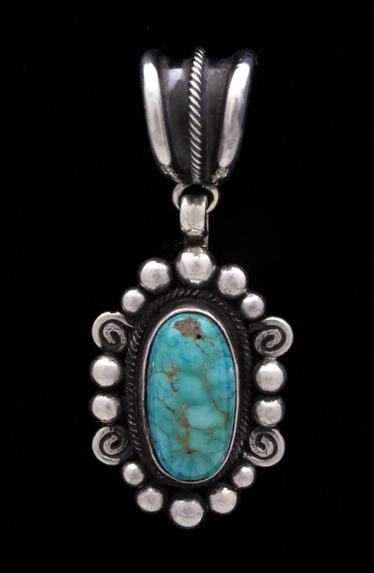 Pendentif en turquoise Web de Kingman naturel