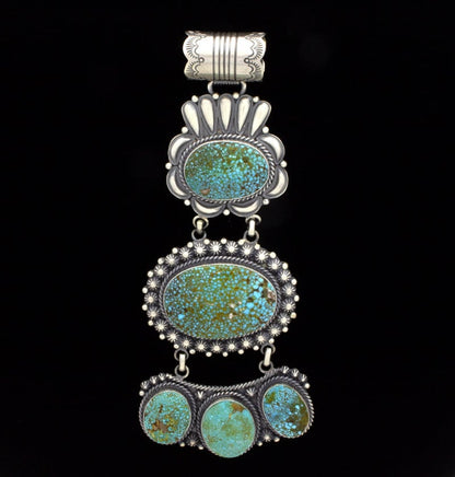 Natural Kingman Turquoise 5-Stone Pendant