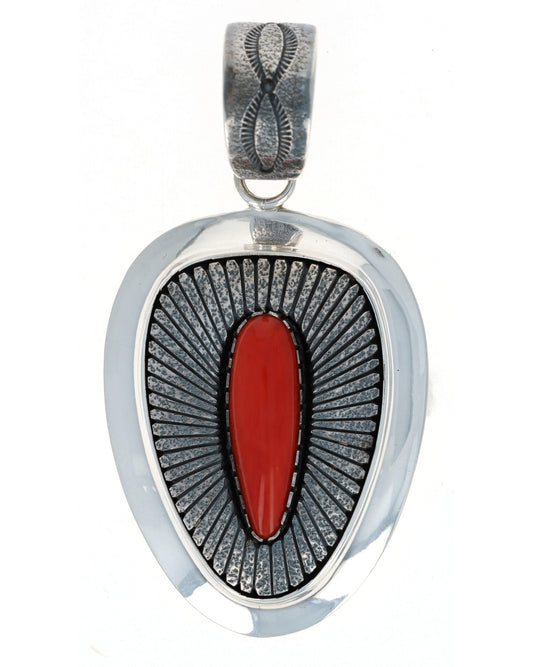 High Grade Natural Mediterranean Coral Pendant