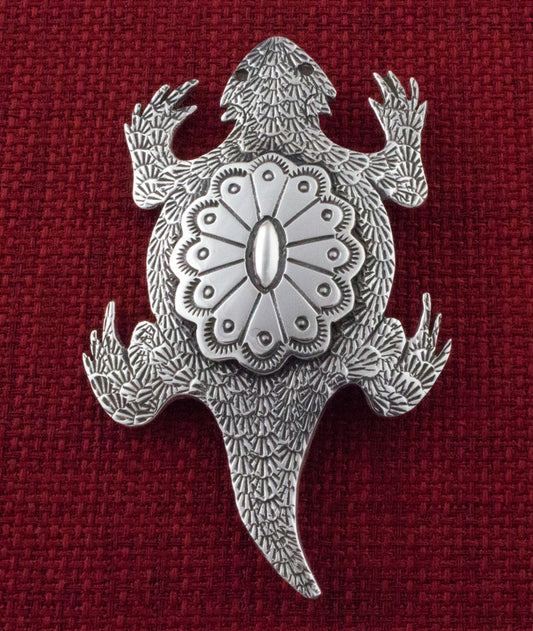 Sterling Silver Horny Toad Pin-Pendant