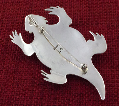 Sterling Silver Horny Toad Pin-Pendant