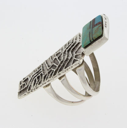 Anello in Argento Sterling con Inlay di Pietre Multiple