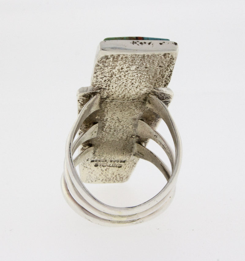 Sterling Silber Multi-Stone Inlay Ring