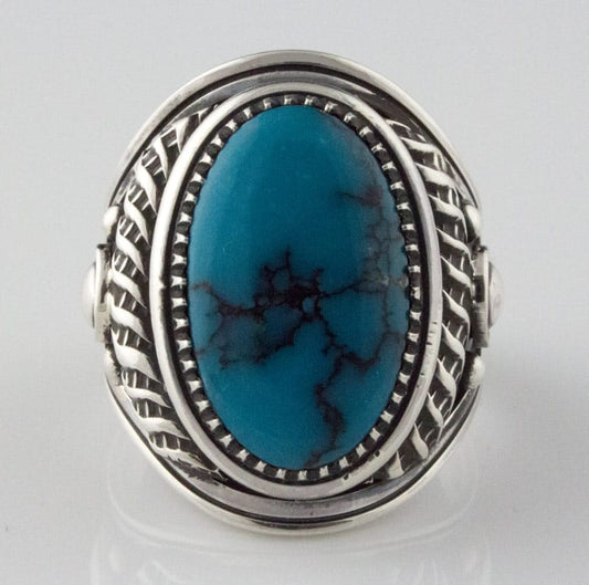 Bague en turquoise Kingman naturelle