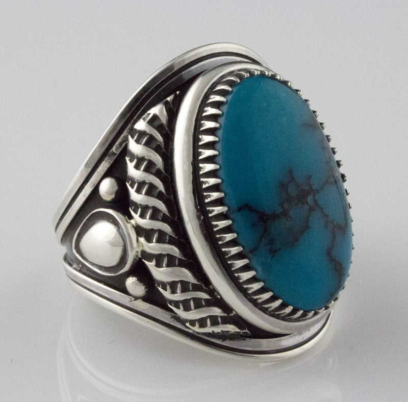 Bague en turquoise Kingman naturelle