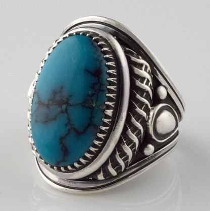 Bague en turquoise Kingman naturelle