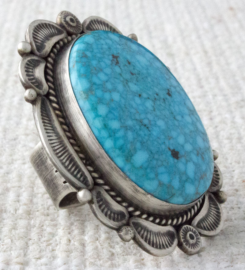 Bague en turquoise Kingman Birdseye de haute qualité