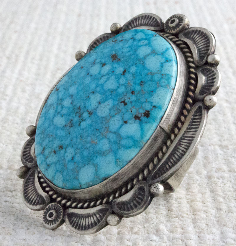 Bague en turquoise Kingman Birdseye de haute qualité