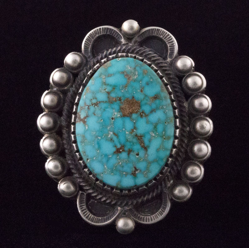 Natural Birdseye Kingman Turquoise Ring