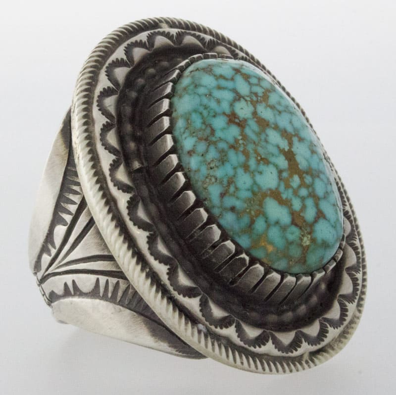 Natural Birdseye Kingman Turquoise Ring