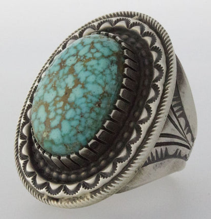 Natural Birdseye Kingman Turquoise Ring